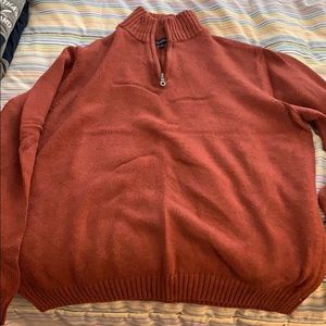Croft and barrow xl rust half zip sweater